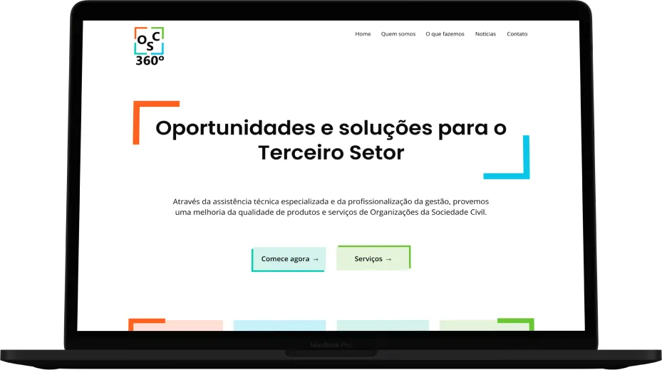 OSC 360° website mockup